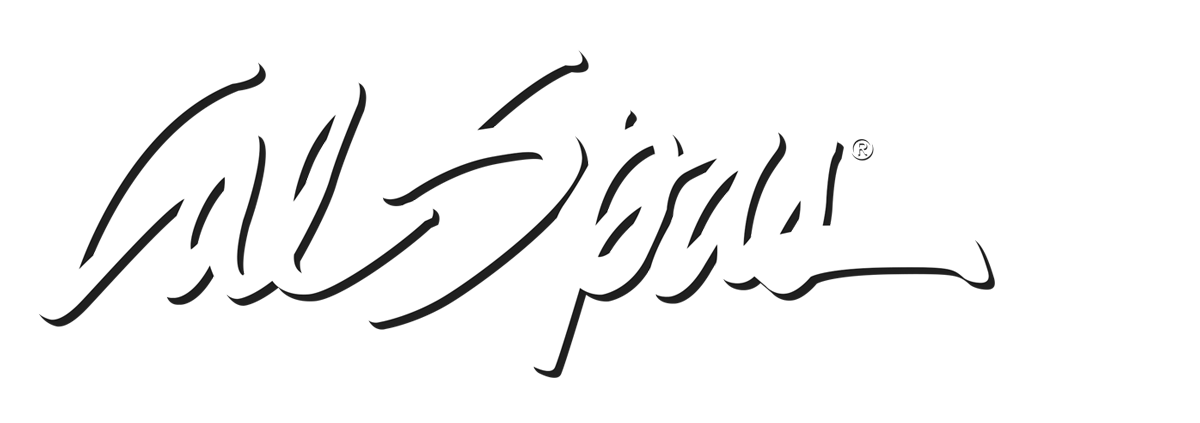 Calspas White logo hot tubs spas for sale Costamesa